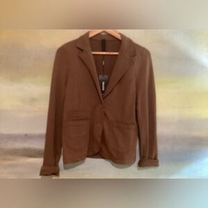 Venti6 Italy Brown blazer with stars on elbow patches